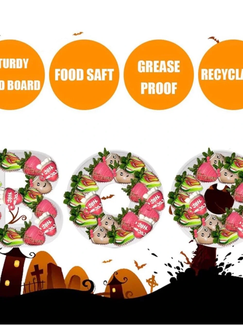 BOO Fillable Charcuterie/Candy Tray Set.
